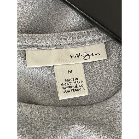 Halogen Women's Gray Long Bell Sleeves Bow Size Medium - Picture 6 of 7